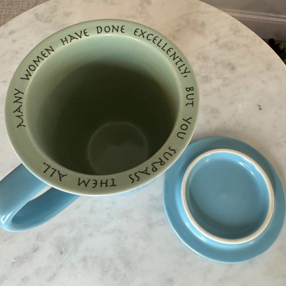 Abbey Gift Coffee Mug Tea Cup Warmer Lid You Are An Amazing Woman Blue - Picture 4 of 5